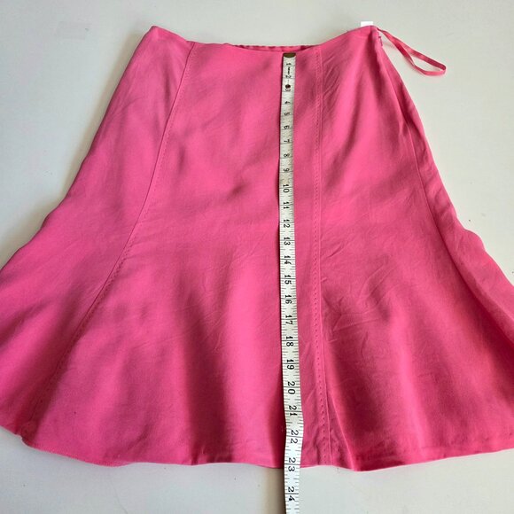 JONS NEW YORK SUIT 100% silk pink /fuchsia color skirt. - Picture 9 of 9